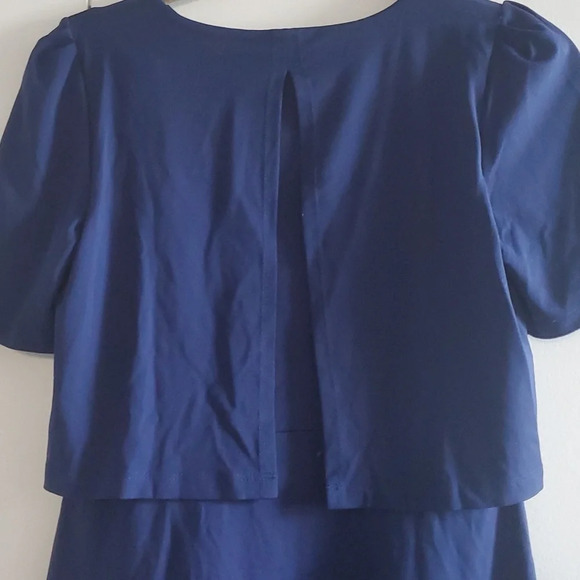 New Without Tags Susana Monaco Size M Blue Skater Dress - Picture 3 of 7